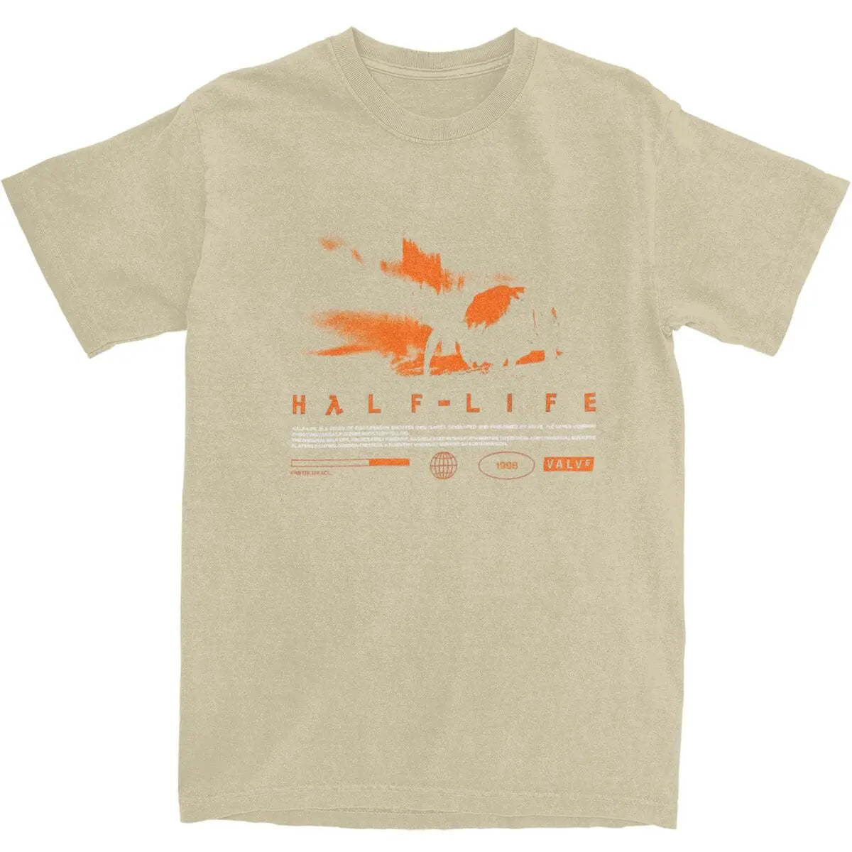 Men T Shirt Videogames HALFS LIFES Khaki